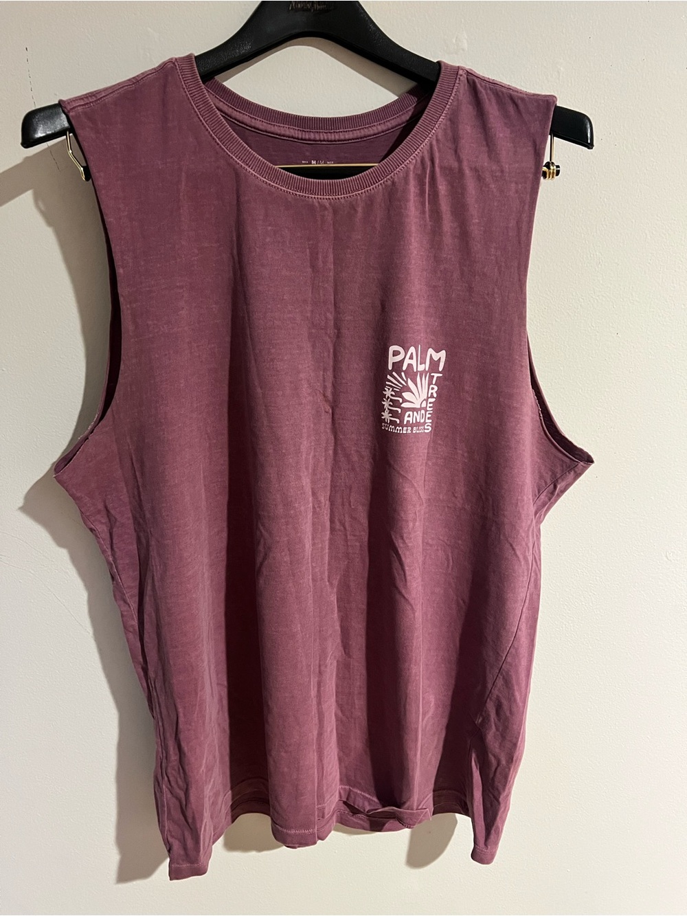 Palm Graphic Sleeveless Tank - Mauve